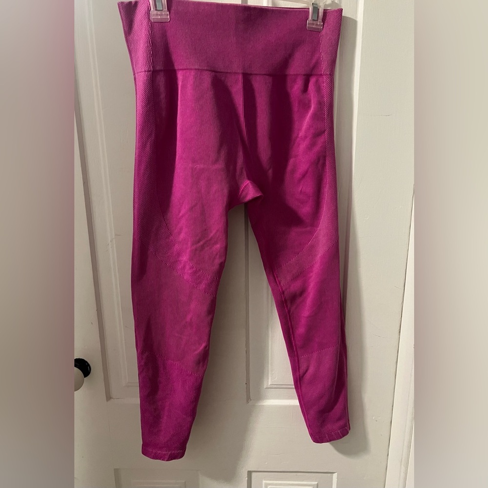 Joy Lab Pink Ribbed Leggings - Picture 1 of 4